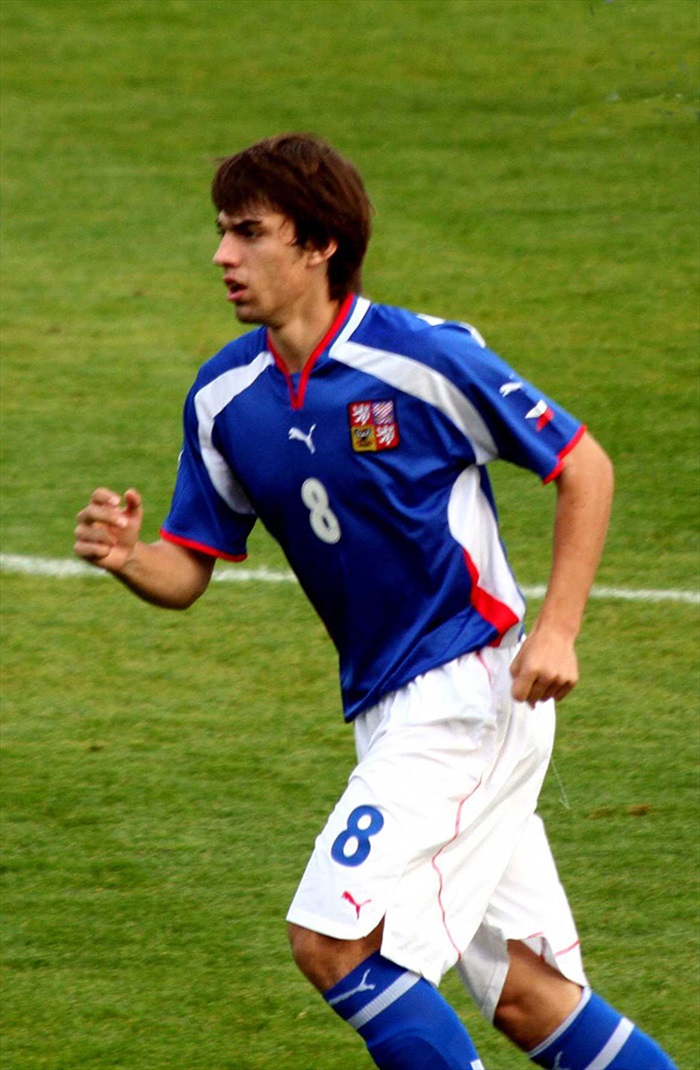 Jan Morávek v reprezentačním dresu proti Polsku [04.10.2007]