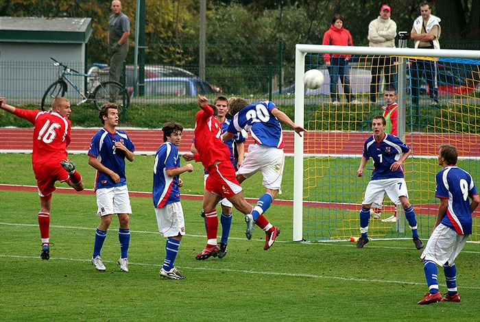 Jan Morávek v reprezentačním dresu proti Polsku [04.10.2007]