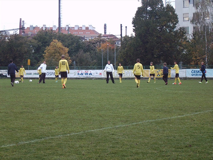 rozcvičení Sparty před zápasem