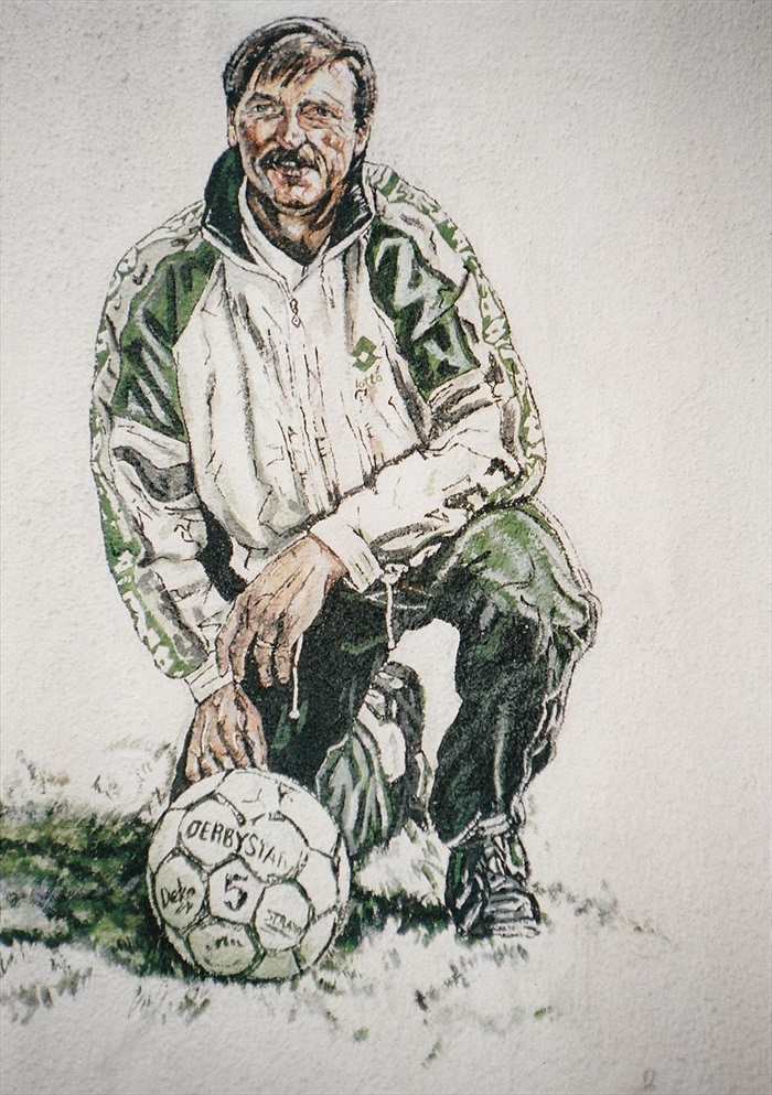 Antonin Panenka as drawn by a fan from Netherland René de Vries