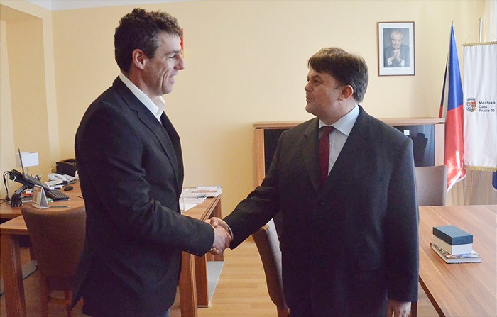 Přivítání nového trenéra Klusáčka na radnici