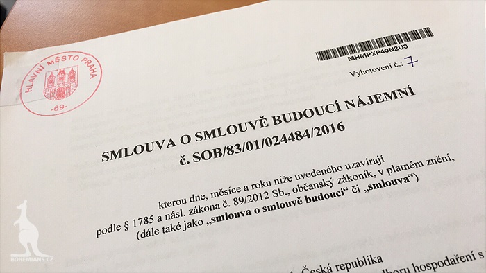 Podpis nájemní smlouvy