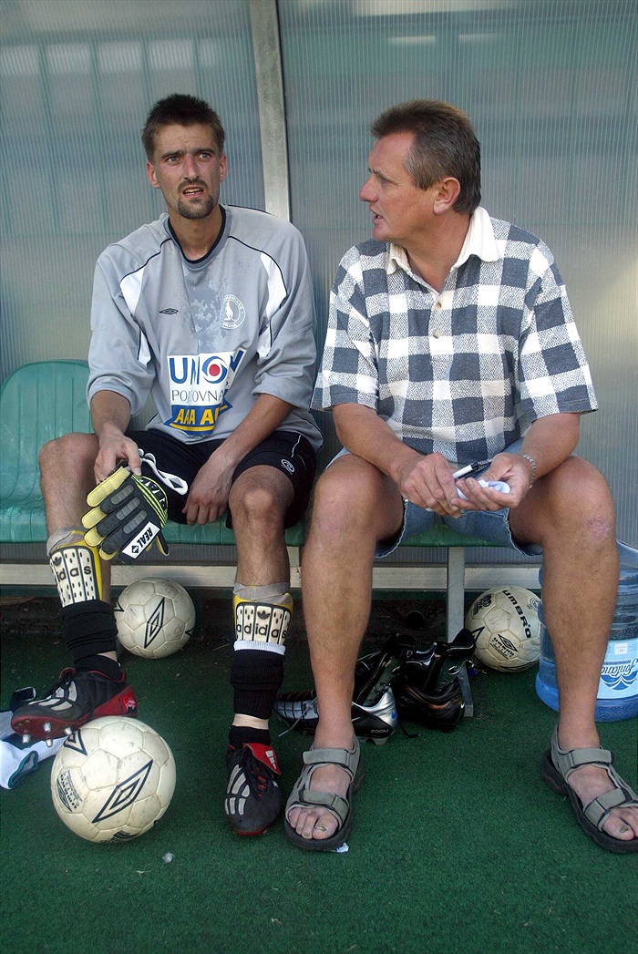 Pavel Raba s trenérem Zdeňkem Hruškou