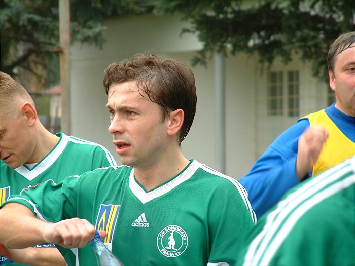 Karel Klíma - kapitán Radotínského SK, tentokrát v dresu Bohemky