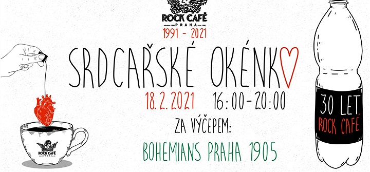 Srdcařské okénko v Rock Café Prague