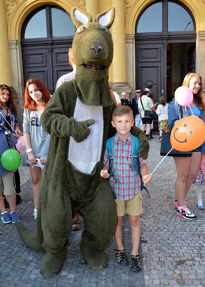 Klokan vítal prvňáčky na ZŠ Botičská