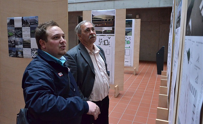 Vernisáž výstavy revitalizace stadionu ve Vršovicích