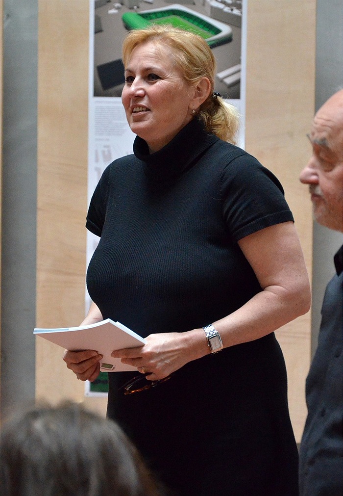 Vernisáž výstavy revitalizace stadionu ve Vršovicích