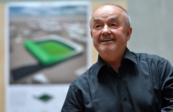 Vernisáž výstavy revitalizace stadionu ve Vršovicích