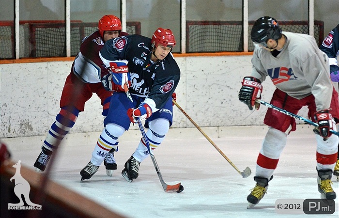 Hokejovou odvětu vyhráli mladí 9:6 - 2012