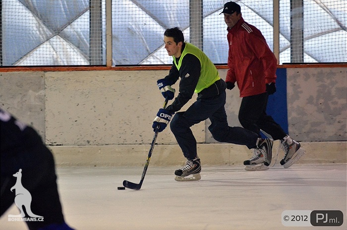 Hokejovou odvětu vyhráli mladí 9:6 - 2012