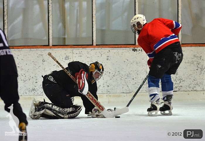 Hokejovou odvětu vyhráli mladí 9:6 - 2012