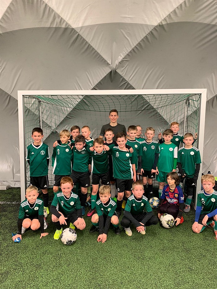 Jan Vodháněl na tréninku s přípravkou