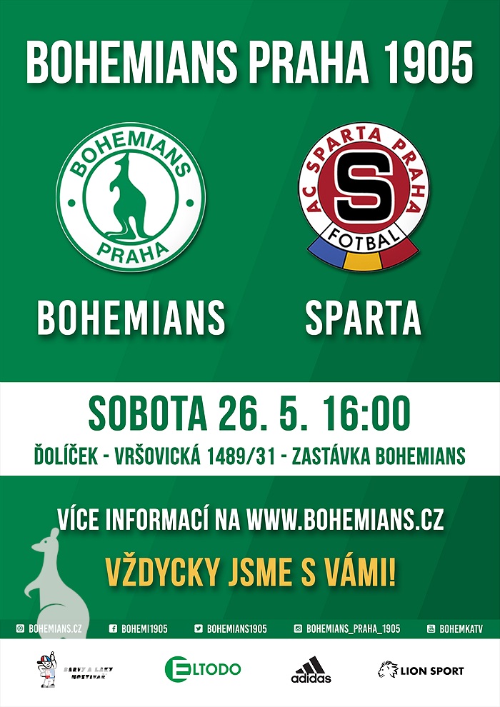 Bohemians Sparta 2018 plakát