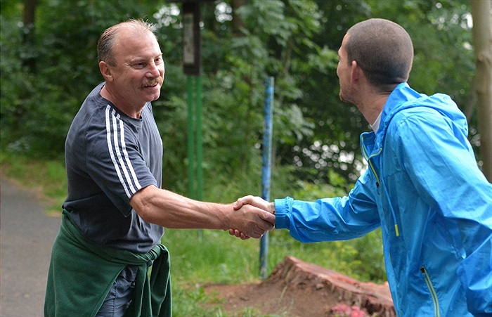 S Davidem Bartkem okolo Hostivařské přehrady