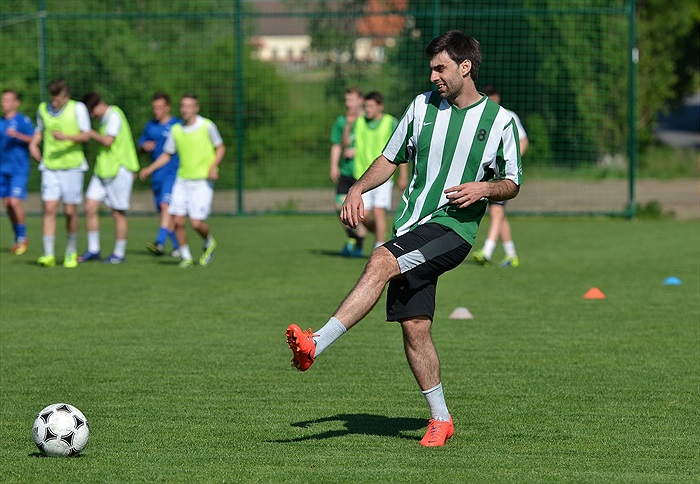 Jan Morávek na tréninku s dorostem