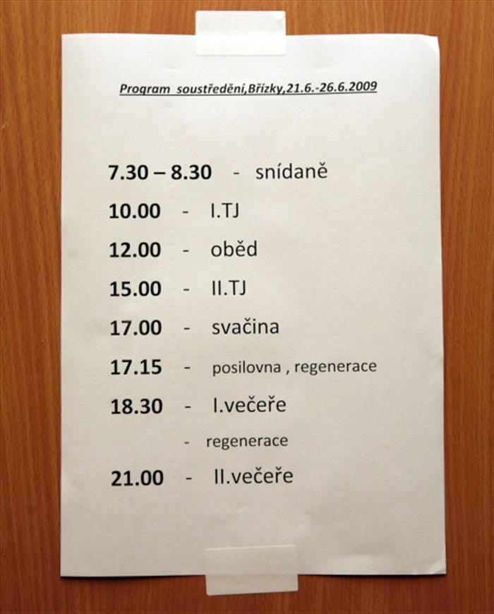 Denní program.